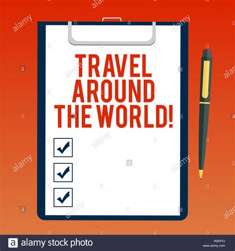 Handwriting text writing Travel Around The World. Concept meaning ...