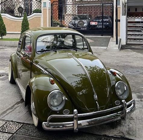 Old Green Volkswagen Beetle