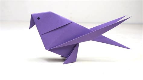 Easy Paper Bird Tutorial - Paper Bird Origami - YouTube