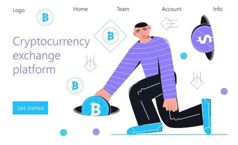 Cryptocurrency exchange platform concept vector for landing page ...
