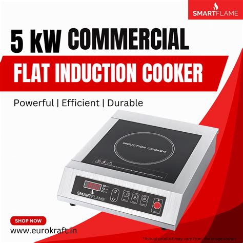 Smartflame 5KW Commercial Induction Flat Base 5000 Watt Hot Plate Cooktop