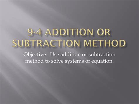 Image result for Equal Addition Subtraction Method