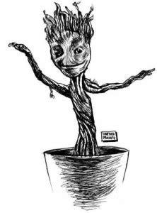 Baby Groot Artwork | Artist: Karthik Abhiram Photographic Paper - Maps ...
