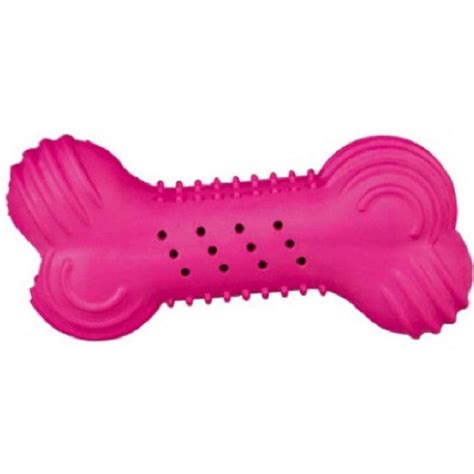 Trixie Cooling Bone Natural Rubber Chew Toy for Dogs (Pink) | Supertails