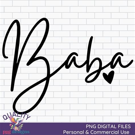 Baba PNG | Baba Clipart | Commercial Use Digital Download | DTG Print Design | Sublimation PNG ...