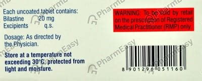 Bilasure 20 Tablet: Uses, Side-effects, Price, Dosage & More Info ...