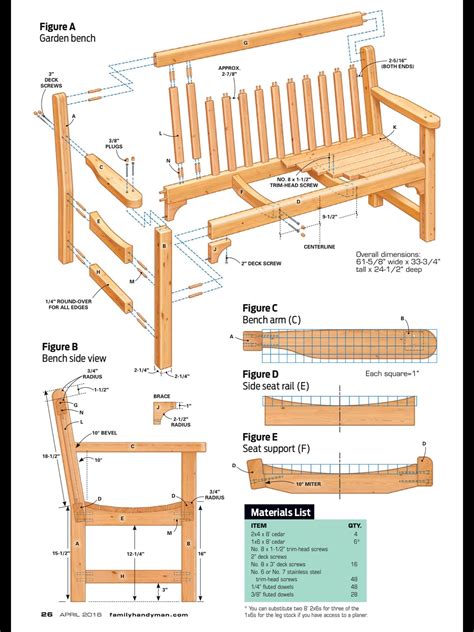Free Printable Outdoor Furniture Plans