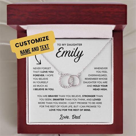 To My Daughter Necklace From Dad, Father Daughter Necklace, Necklace ...