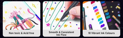 Pentonic Glitz 1.0 mm Multicolor Glitter Gel Pen | Multicolor Ink, Set ...