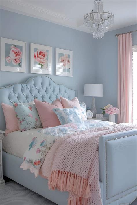 Pin by Maureen Masih on Farmhouse theme | Blue and pink bedroom, Room ...