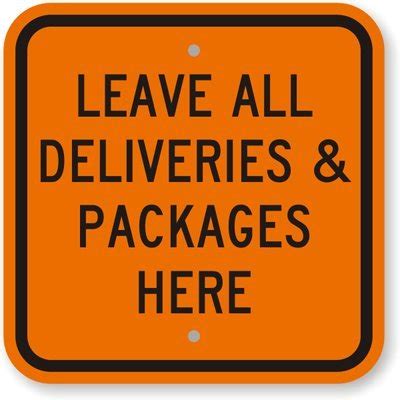 Leave All Deliveries and Packages here Signage Sticker, PVC Waterproof ...