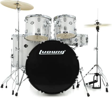 Ludwig Accent 5-piece Complete Drum Set with 22 inch Bass Drum and ...