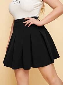 SHEIN EZwear Plus High-Rise Mini Skater Skirt | SHEIN USA