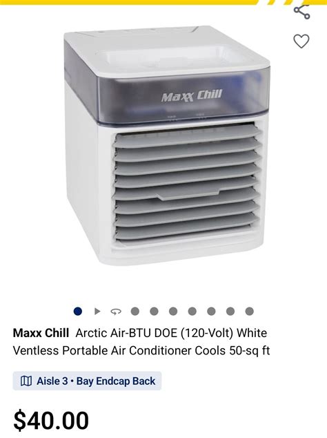 Maxx Chill 120-Volt White Ventless Portable AIR CONDITIONER Hydro-Chill Tech NIB | eBay