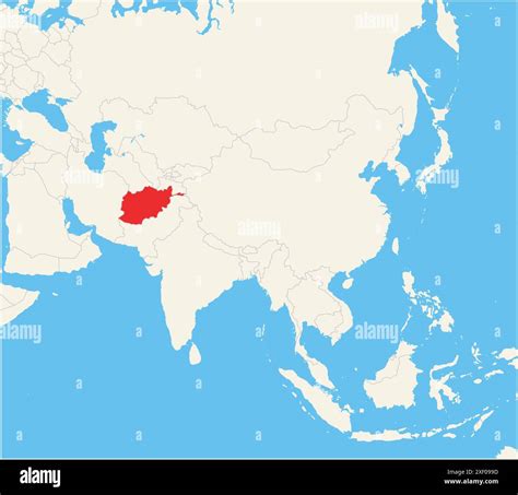 Map Of Asia With Afghanistan Highlighted