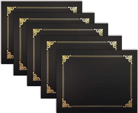 Buy 25 Pack Black Certificate Holders, Diploma Holders, Document Covers ...