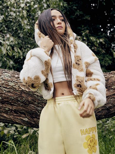 SHEIN X Calle y Poché SHEIN Qutie Bear Pattern Drop Shoulder Hooded ...