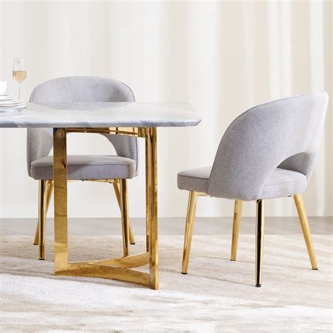 Buy Vogue NXT Set of 2 Fabric Dining Chairs - Grey from Home Centre at ...