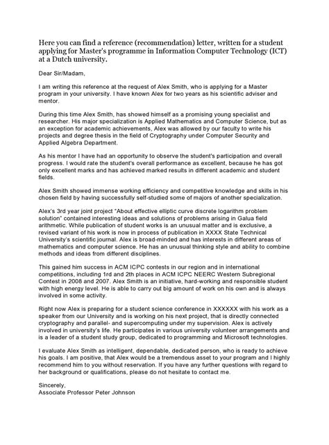 30 Free Letters Of Recommendation For Graduate School - TemplateArchive