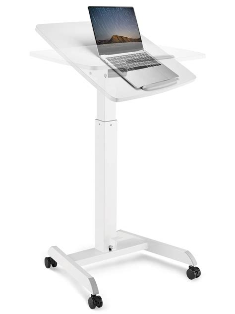 Buy Mobile Podium - Pneumatic Standing Desk with 30 Degree Tilting Top ...
