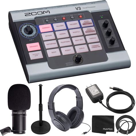 Buy Zoom V3 Vocal Effects Processor Zoom ZDM-1 Dynamic Microphone Over ...