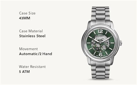 Fossil Stainless Steel Analog Green Dial Men's Watch-Me3262, Band Color ...