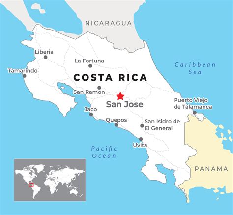 Costa Rica Capital Region Map | Map Of Costa Rica – OIDK