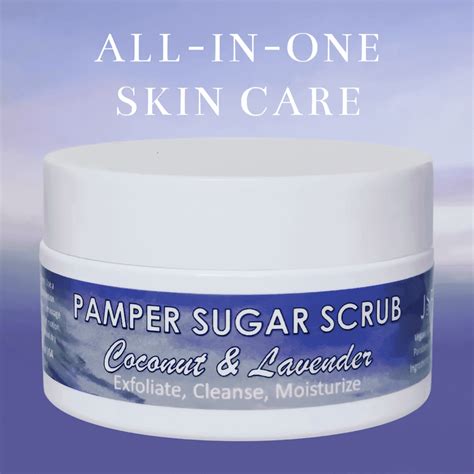 JSFA Pamper Sugar Scrub, Organic Coconut Lavender, All Natural ...