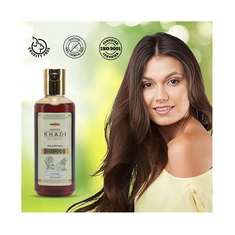 Swosh Khadi Amla Bhringraj Shampoo 210 ml - Cureka