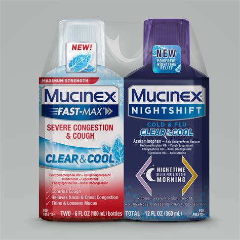 MUCINEX® FAST-MAX® Clear & Cool Adult Liquid - Day Night Severe ...