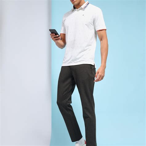 Buy Textured 4 Way Stretch Pants with Reflective Detail Online in India ...