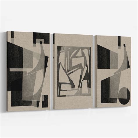 About the Snow and Forms Art Set of 3 Abstract Wall Decor Painting ...