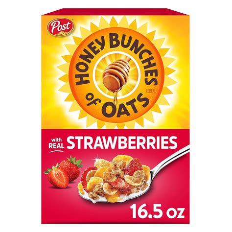 Amazon.com : Honey Bunches of Oats with Real Strawberries Breakfast ...