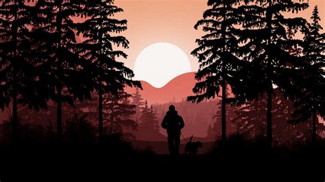Wallpaper man, dog, silhouettes, sunset, art hd, picture, image