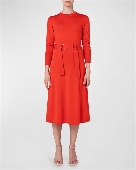 Akris punto Ribbed Wool Sweater Dress | Neiman Marcus