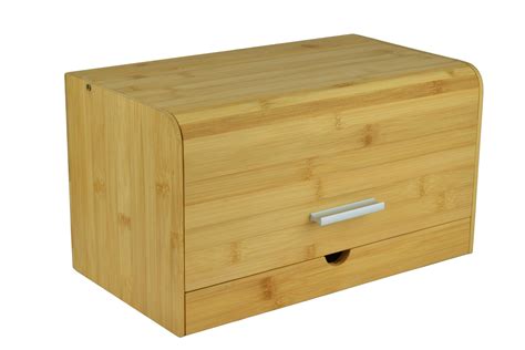 Bamboo Bread Box for Kitchen Countertop, Large Capacity Bread Container ...