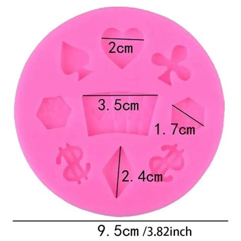 9 Cavity Cards Theme Silicone Fondant & Gum Paste Mould