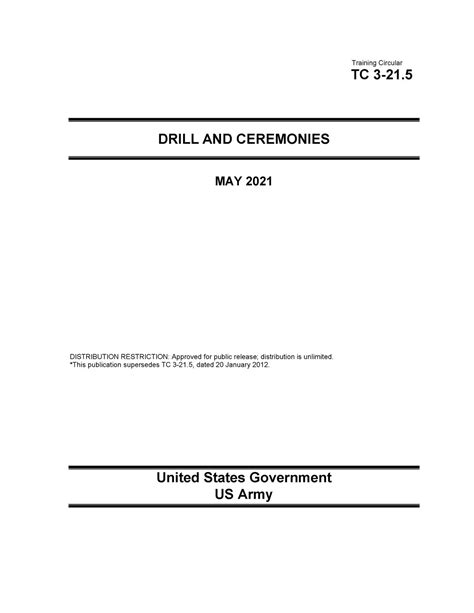 Training Circular TC 3-21.5 Drill and Ceremonies MAY 2021 eBook by ...