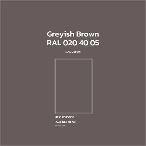 About RAL 020 40 05 - Greyish Brown Color - Color codes | matching ...