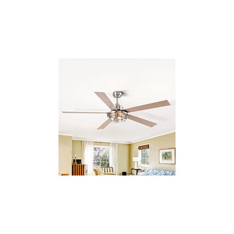 Buy Breezary 60 Ceiling Fan with Lights Remote Control, 5 Reversible ...