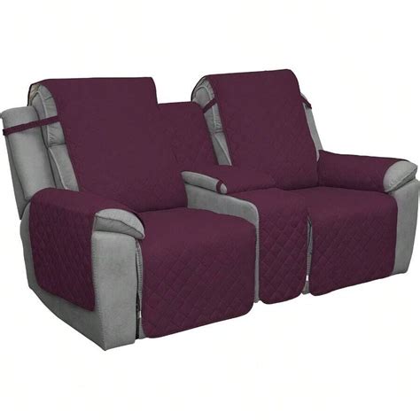 Loveseat Recliner Cover With Console, Reversible Couch Cover For Living ...