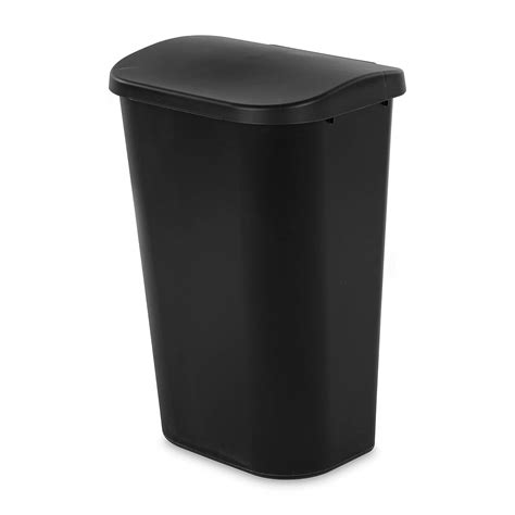 Buy Sterilite 11.3 Gallon D Shape Flat Side Lift Top Lid Wastebasket ...