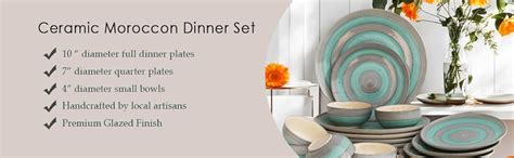 Buy Praahi Lifestyle Ceramic Handmade Full Dinner Plates Set | Spiral ...
