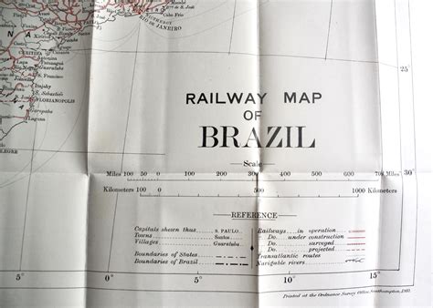 Railway Map of Brazil by Ordnance Survey: (1910) Map | Dendera - railway map of brazil