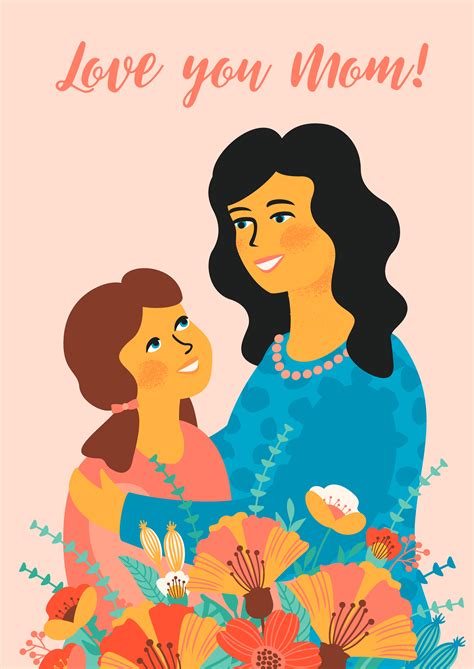 Happy Mothers Day. Vector illustration with women and child. 288122 Vector Art at Vecteezy
