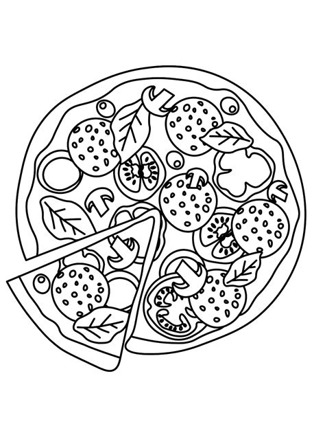 Pizza Colouring Pages For Kids