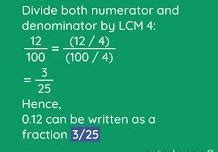 Convert 0:12 into fraction (simpleform) - Brainly.in