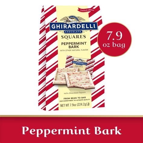 GHIRARDELLI Peppermint Bark Chocolate Squares, 7.9 OZ Bag - Walmart.com