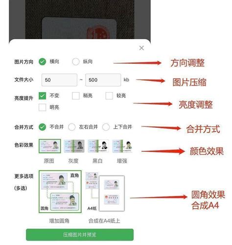 手机拍身份证正反面，合并到A4纸打印的方法 - 文档证件扫描