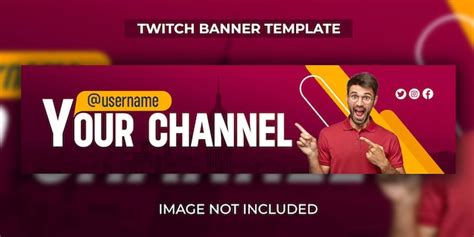 Twitch banner template for corporate business | Premium PSD